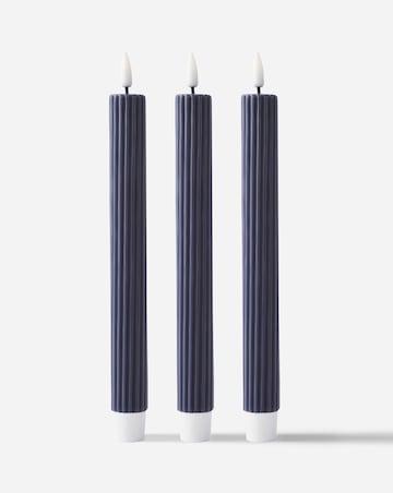 Joanna Hope Set of 3 Ribbed LED Candles