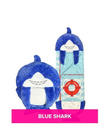 Happy Nappers Blue Shark Plush Sleeping Bag