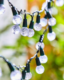 Mains Powered Crackle Ball String Lights