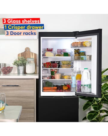 Russell Hobbs RH145FF501E1B 50cm Fridge Freezer Black - 144cm Height