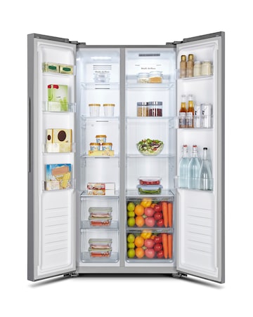 Fridgemaster MS83430ES 80cm American Fridge Freezer - Silver