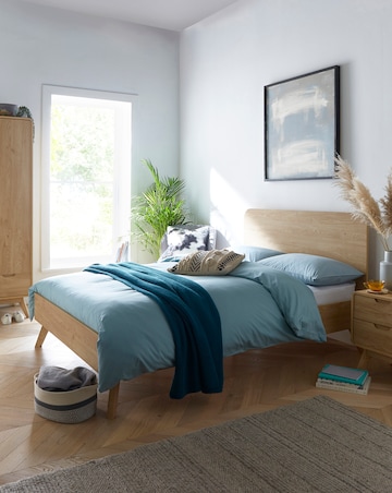 Oslo Wooden Bed Frame with 3 Layer Memory Foam Hybrid Mattress