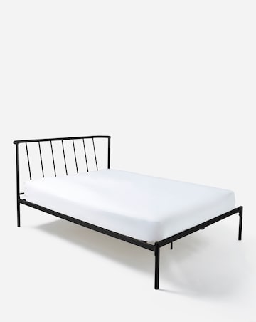 Cole Curved Metal Bed with 3 Layer Memory Foam Hybrid Mattress