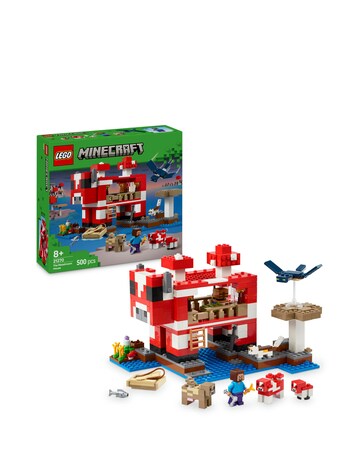 LEGO Minecraft The Mooshroom House Island Gamer Kit Toy for Kids Set 21270