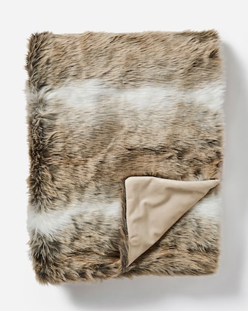 Faux Fur Striped Animal Throw