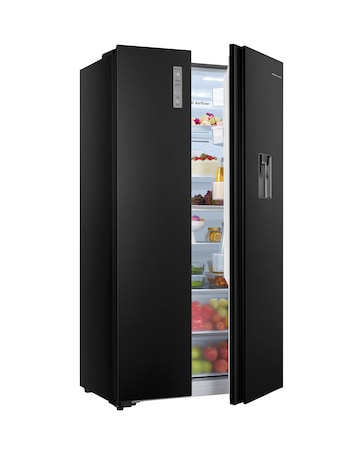 Fridgemaster MS91520DEB American Fridge Freezer with Water Dispenser - Black
