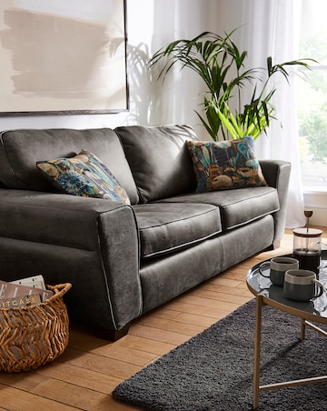 Lennox Faux Leather 3 Seater Sofa