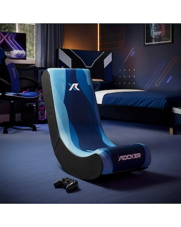 X Rocker Video Rocker Gaming Chair for Kids - Lava Blue