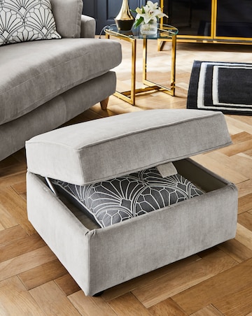 Joanna Hope Tilly Chenille Storage Footstool