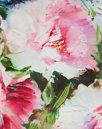 Watercolour Floral Printed Velvet Cushion