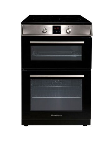 RUSSELL HOBBS 60CM Double Electric Cooker With Induction Hob - Stainless Steel