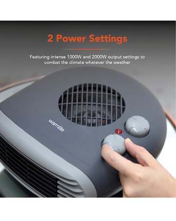 Warmlite 2000W Dark Titanium Flat Fan Heater