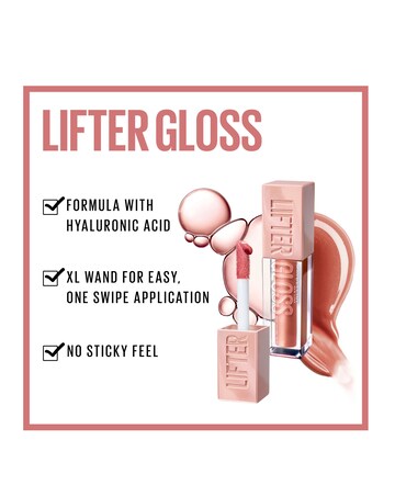 Maybelline Lifter Gloss Plumping Hydrating Lip Gloss Hyaluronic Acid 003 Moon