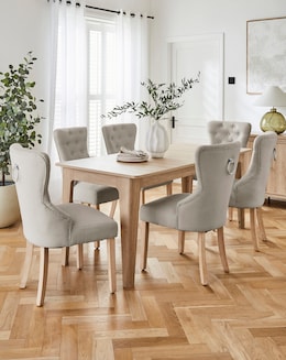 Charlotte Dining Table with 6 Mabel Chairs