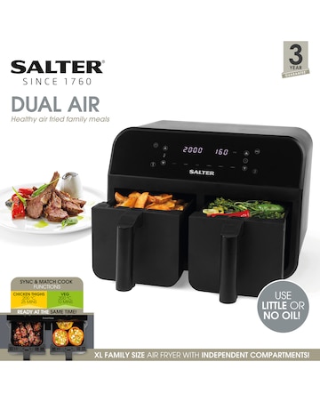Salter Dual Air Cook Digital Pro Air Fryer 7.4L