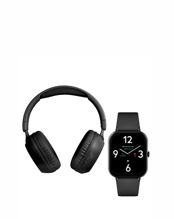 Reflex Active Nexus Black Calling Smart Watch and Headphone Set