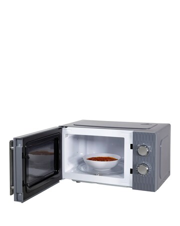 Russell Hobbs Grey Honeycomb Bundle - Kettle, 4 Slice Toaster & Microwave