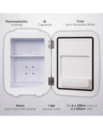 Abode Retro A4CLR201W Mini Cooler and Warmer - White