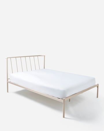 Cole Curved Metal Bed with 3 Layer Memory Foam Hybrid Mattress