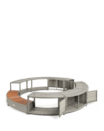 Lay-Z-Spa 180cm Round Rattan Hot Tub Surround