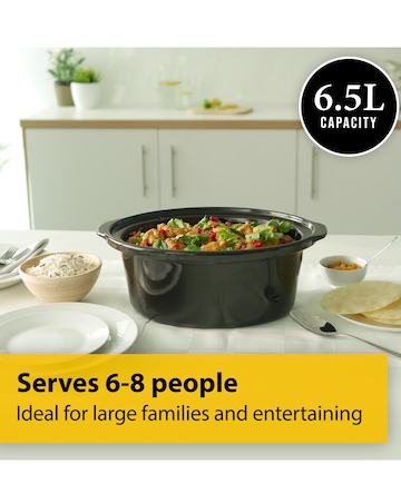 Crockpot SCV655B 6.5 Litre One Pot Black Manual Slow Cooker