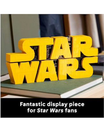 LEGO Star Wars Brick-Built Star Wars Logo Sign, Model Kit for Adults 75407