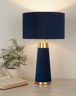 Velvet &amp; Satin Brass Table Lamp