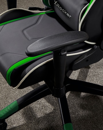 X Rocker Agility Compact eSports Gaming Chair for Juniors - Black / Green
