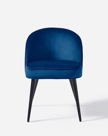 Brock Round Dining Table with 4 Emilie Velvet Chairs