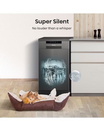 Hisense HS523E15BUK Slimline 10 Place Settings Dishwasher - Black