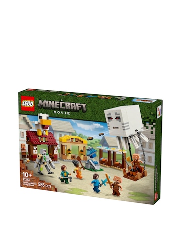 LEGO Minecraft The Ghast Balloon Village Attack, Toy with Golem Figure 21273