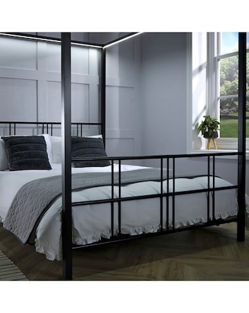 XR Living Fern Four Poster LED Bed