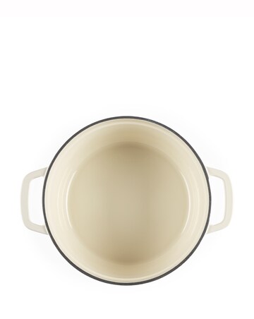 Salter 24cm Cast Iron Casserole Dish Cream