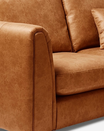 Gray & Osbourn Goliath Faux Leather Left Hand Corner Sofa