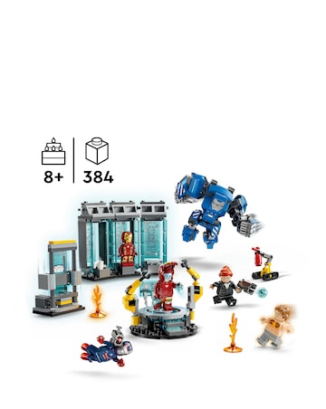 LEGO Marvel Iron Man's Laboratory: Hall of Armour, Super Hero Building Set 76315