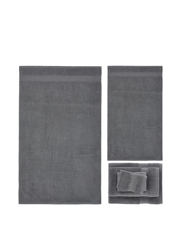 Catherine Lansfield Anti Bacterial 6 Piece Towel Bale Charcoal