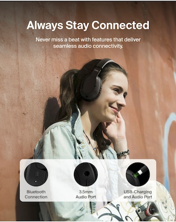 Belkin SoundForm Surround Wireless Over-Ear Headphones - Black