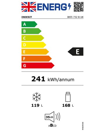 Indesit IB55732BUK 55cm Fridge Freezer - Black