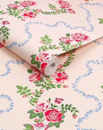 Cath Kidston Rose Flutter Pink Wallpaper