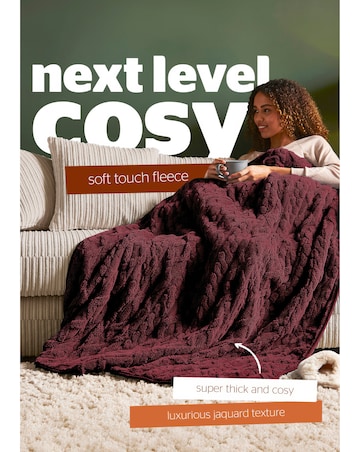 Silentight Luxury Super Cosy Heated Throw - Berry