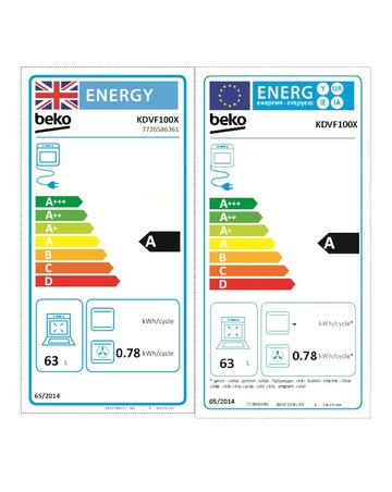 Beko KDVF100X Double Oven with Grill - Gas Range Cooker - Stainless Steel