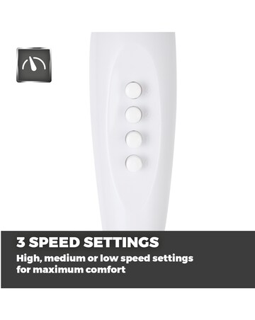 Tower 16 Inch Oscillating White Stand Fan