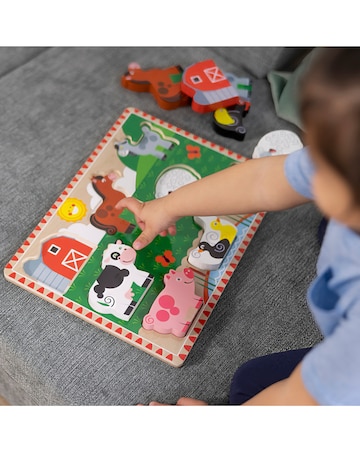 Melissa & Doug Farm Animals Chunky Puzzle - 8 Pieces