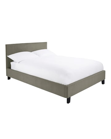 Hayden Velvet Bed Frame with 3 Layer Memory Foam Hybrid Mattress