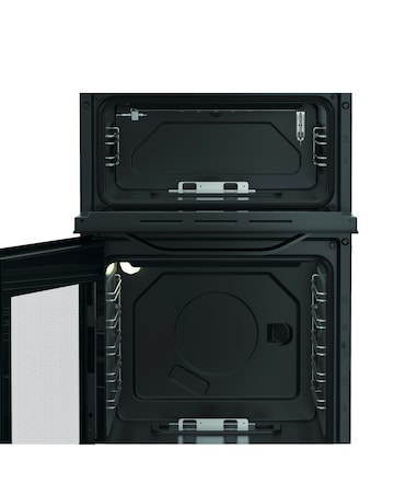 Hotpoint HDG5GCB 50cm Gas Double Cooker - Black + installation