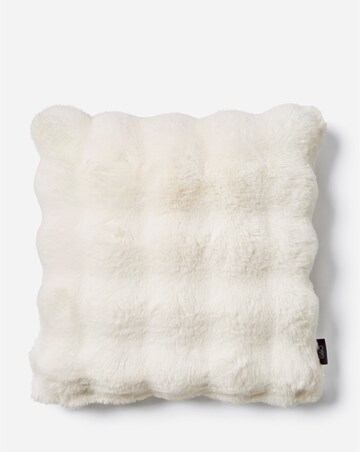 Bubble Faux Fur Cushion - Ivory