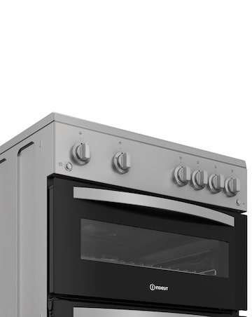 Indesit IDG6GS 60cm Gas Double Cooker - Silver + Installation