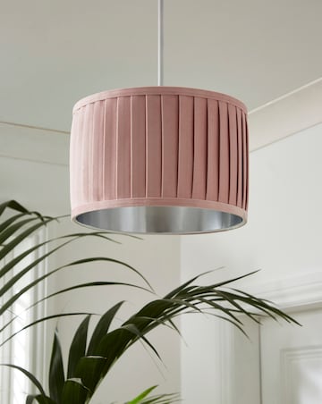 Pleated Velvet Blush Shade 30cm