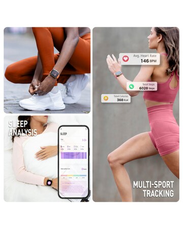 Reflex Active Series 50 Silicone Calling Strap Watch Set - Pink