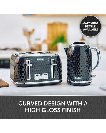 Breville VTT786 Curve 4 Slice Black Toaster